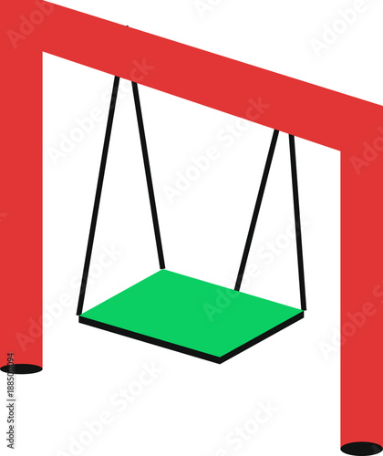 Colorful Isometric Kids Playground Element