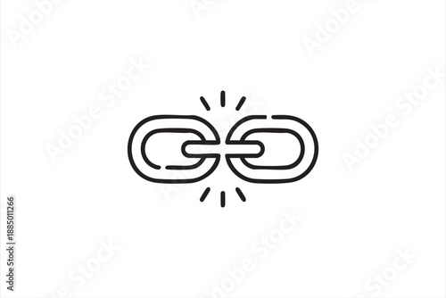 Chain Link Symbol for Connections, Partnerships, and Network Concepts