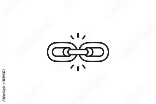 Link Connection Symbol for Security, Integration, and Digital Relationships