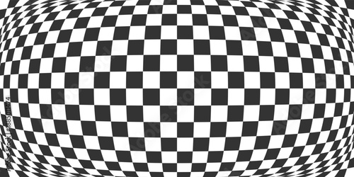 Race flags background with space for text. Chess game or rally sport car competition wallpaper. Black and white squares pattern. Banner with checkered texture. Vector flat illustration