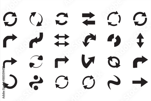 Reload Refresh and Sync Arrow Line Icons Collection