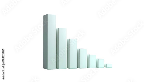 3D Bar Graph Showing Declining Trend. Free Download 3D Bar Graph Showing Declining Trend. - GFXLoad