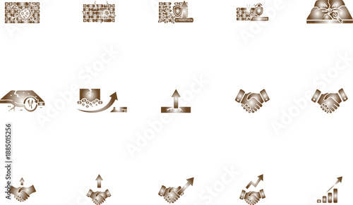 Business partnership and dental health awareness flat design vector illustration