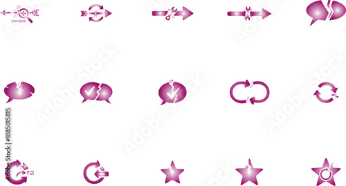 Broken speech bubble fix concept vector illustration flat design scalable art