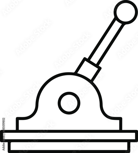industrial control joystick lever vector icon illustration