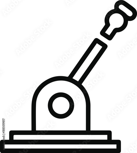 industrial control joystick lever vector icon illustration