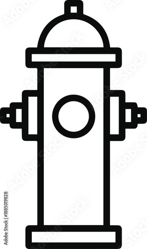 fire hydrant outline vector icon illustration