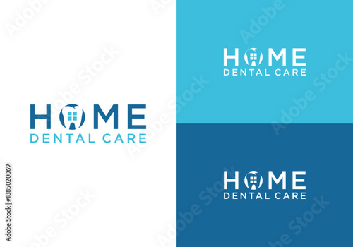 dental health care home design template, dental care logo with vector word mark logo design