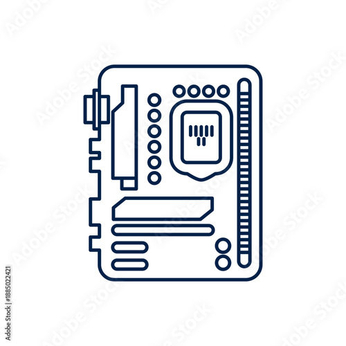 Mainboard vector illustration icon template.
