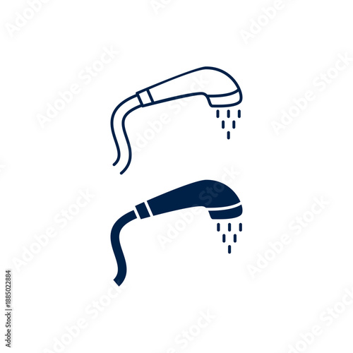 Bidet shower icons set vector illustration