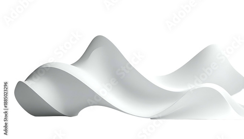 White Wavy Fabric or Material Design.