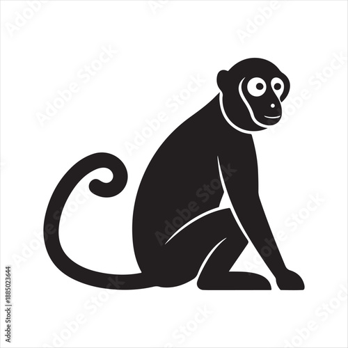 Monkey vector silhouette illustration design concept set collection idea