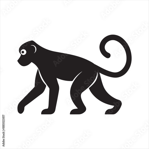 Monkey vector silhouette illustration design concept set collection idea