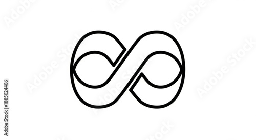 Infinity symbol line art graphic design element