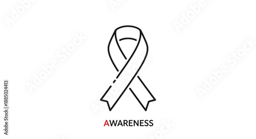 Awareness ribbon symbol for support and solidarity campaigns