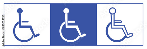 icon set of signs for people with disabilities, vector illustration
