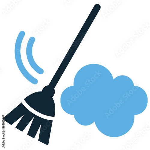 Swipe floor icon vector for cleaning actions. Ideal for broom motion, mop movements, removing dust, and surface sanitation gestures.