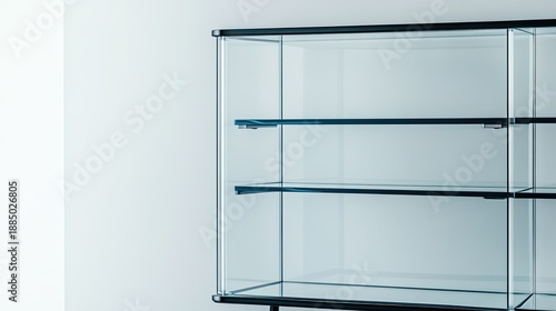 Glass cabinet isolated on white background