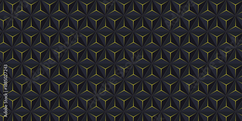 Seamless repeating geometric cube illusion pattern.