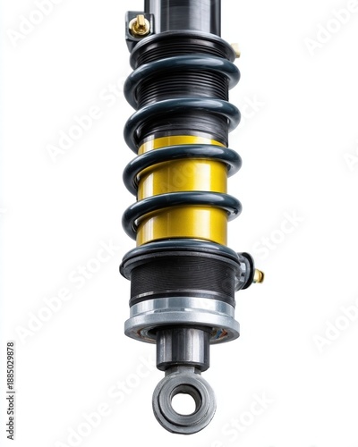 High-performance shock absorber with coil spring.