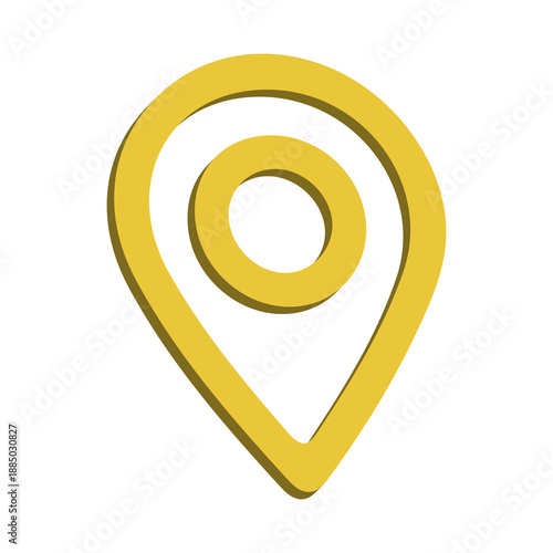 Yellow Location Pin Icon 3D Style, Map Marker Navigation Symbol Isolated on White Background Free Download Yellow Location Pin Icon 3D Style, Map Marker Navigation Symbol Isolated on White Background - GFXLoad