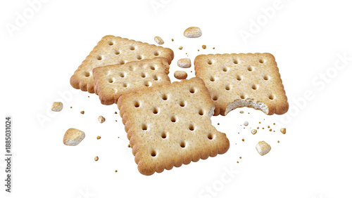 Square Crackers with Crumbly Bits