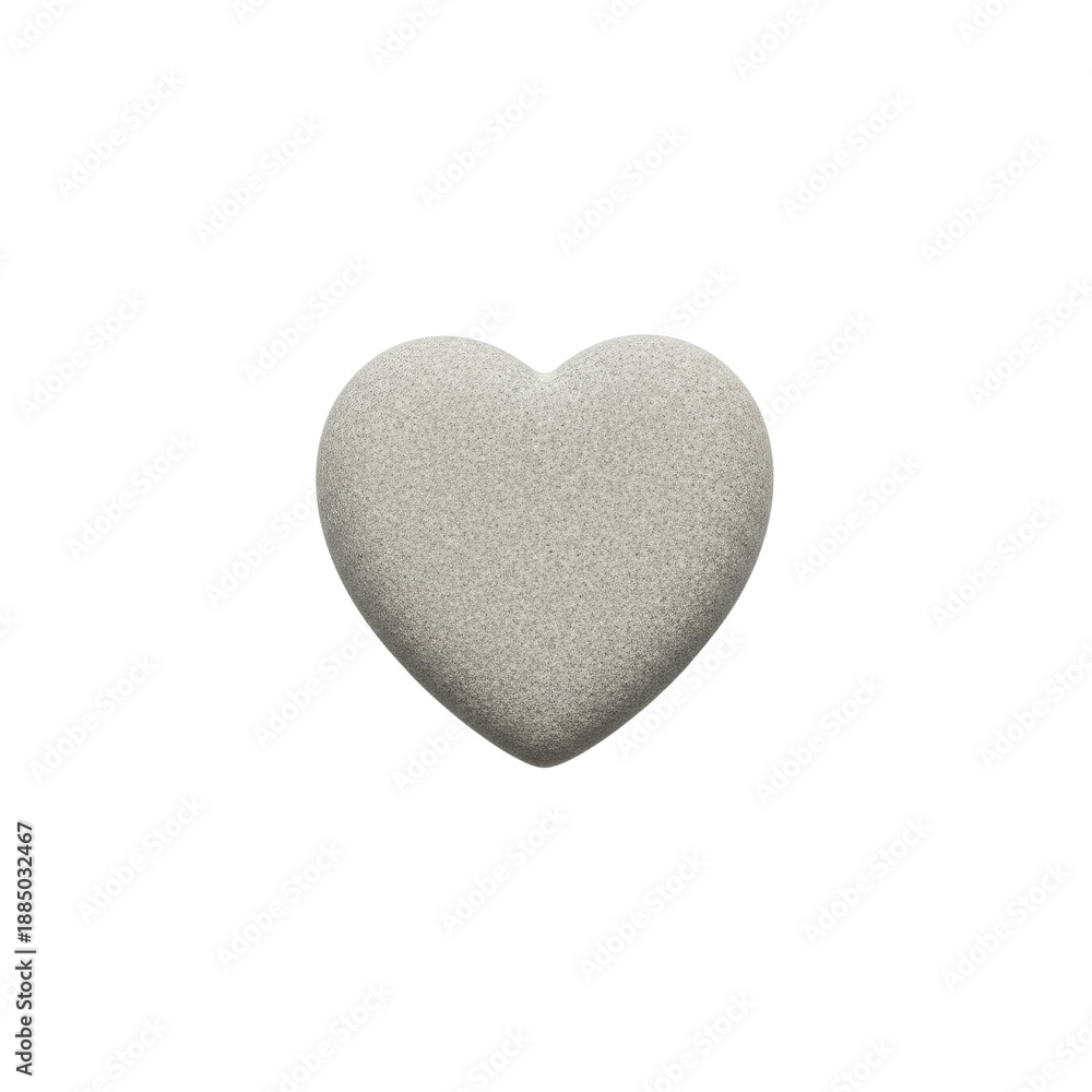 Fototapeta premium Heart shaped stone on Transparent Background