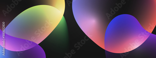Colorful overlapping translucent circles creating a spectrum of light on a black background