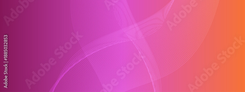 Dynamic composition of fine white lines flowing across a vibrant pink and orange gradient base