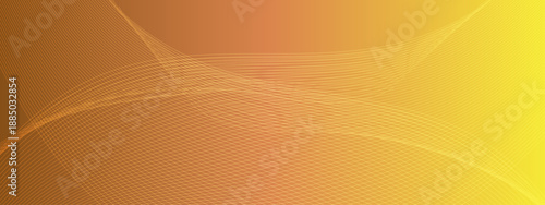 Intricate golden line patterns sweeping across a warm yellow and brown gradient background