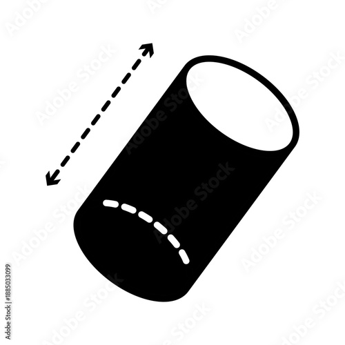 geometric object in the form of a rounded cube resembling a drum shape. Modern abstract design suitable for creative projects, digital art, product visualization, user interface elements, branding, pr