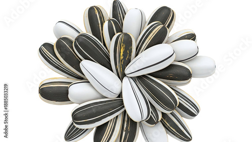 Close-up of Sunflower Seeds Arrangement