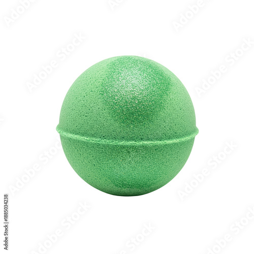 Green bath bomb on Transparent Background