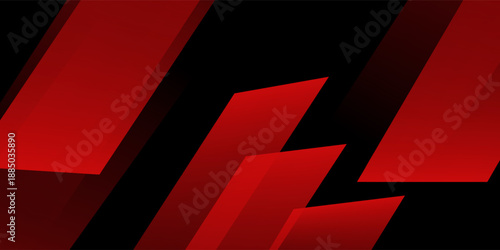 Abstract red and black background with diagonal gradient shapes