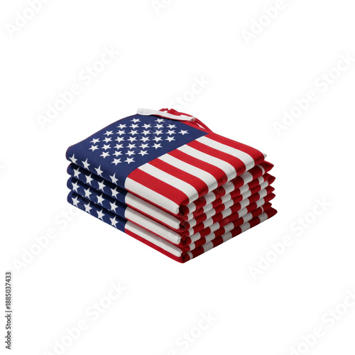 Stack of American Flags