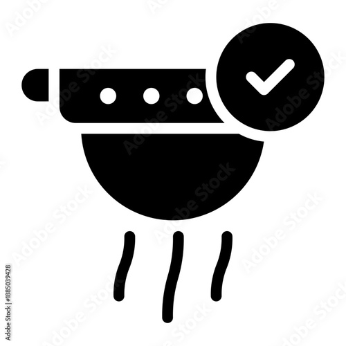 smoke detection glyph icon