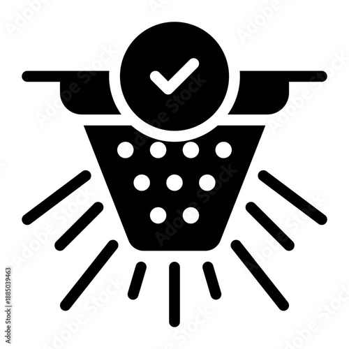 water sprinkler glyph icon