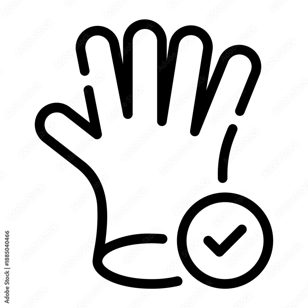 Fototapeta premium glove line icon