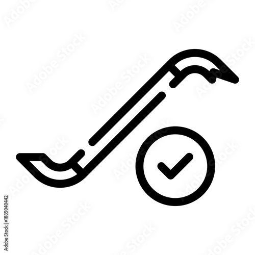 crowbar line icon