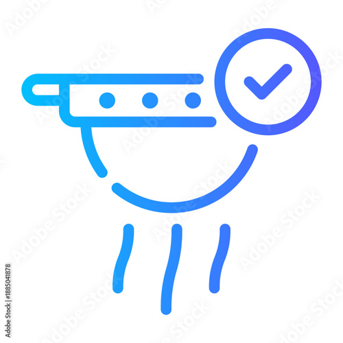 smoke detection gradient icon