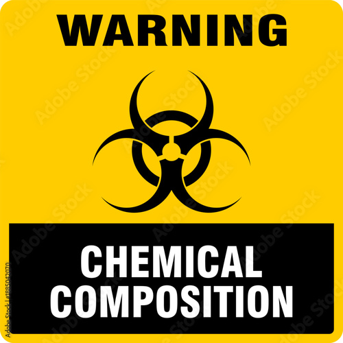 Warning, Chemical Composition, sign vector