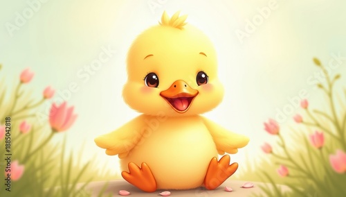 Surprised Duckling Illustration