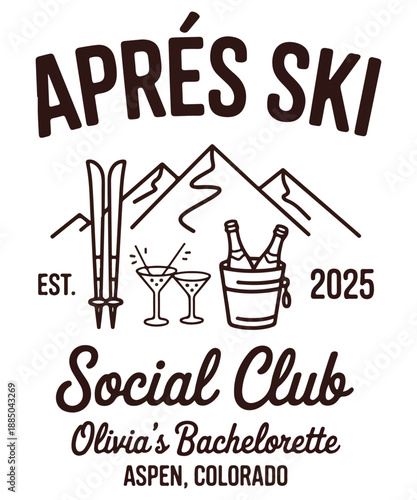 Apres Ski Mountain Adventure Social Club Design