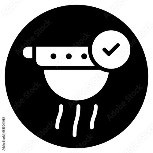 smoke detection glyph icon