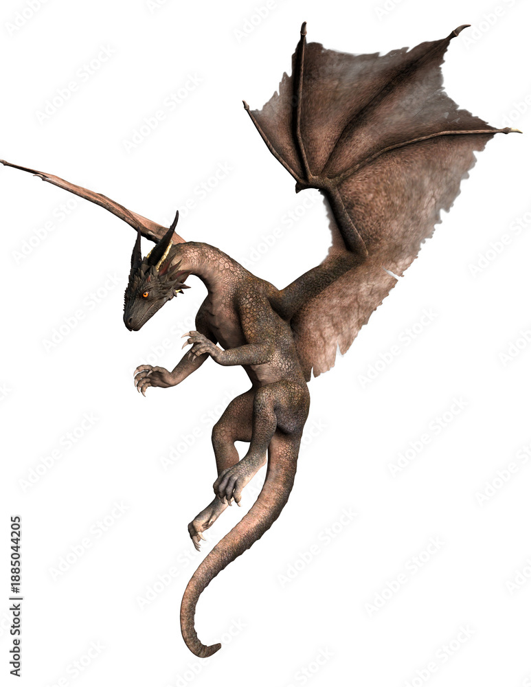 Fototapeta premium 3d render, fantasy dragon, mythological creature