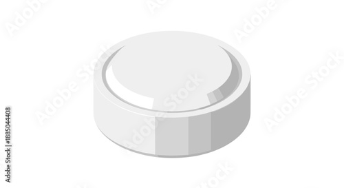 LED puck light isolated on a pristine white background, showcasing its sleek circular design and minimalist style