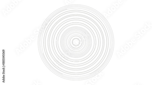 Concentric Circles Pattern on White Background.