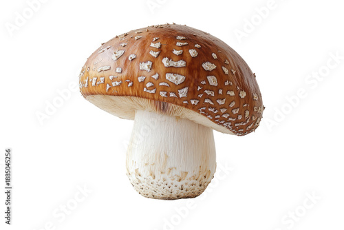 Amanita lingzhi mushroom cap isolated on transparent background. Lingzhi mushroom isolated on white background.