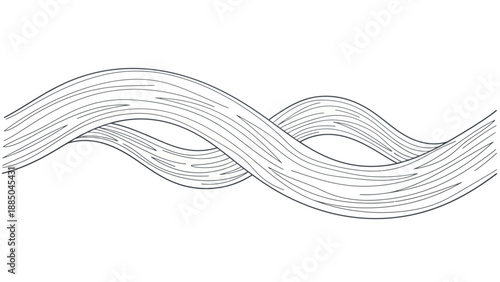 Wallpaper Mural Abstract wavy lines intertwined in a minimalist design. Torontodigital.ca
