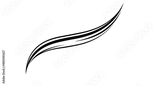Wallpaper Mural Black curved lines on a white background forming a swoosh shape. Torontodigital.ca